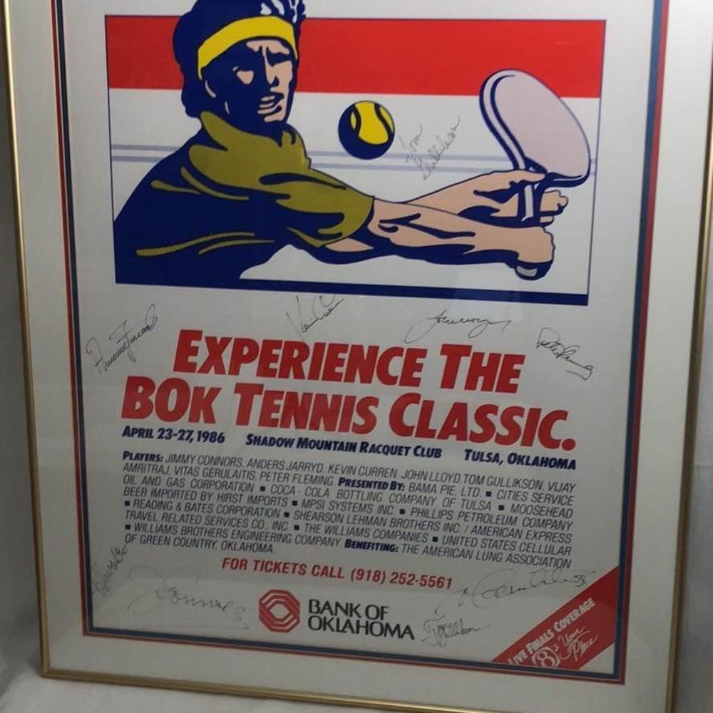 Art Autographed Tulsa Tennis